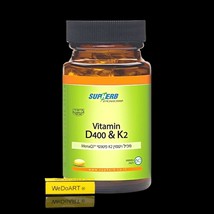 SupHerb Vitamin D-400 &amp; K2 60 Soft Capsules - £34.59 GBP