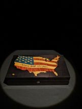 Elie Bleu Stars & Stripes "  Cigar Humidor 110 Count NIB Made in France NIB image 6
