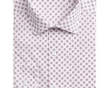 Bar III Mens Organic Cotton Slim Fit Medallion-Print Dress Shirt Pink-14... - $19.99