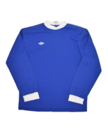 Vintage Umbro Shirt Mens S Blue Long Sleeve Soccer Jersey Goalie Keeper 70s - £19.70 GBP