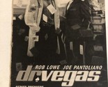 Dr Vegas Tv Series Print Ad Vintage Rob Lowe Joe Pantoliano TPA2 - $5.93