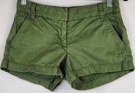 J Crew Shorts Womens 0 Green Low Rise Distressed Chino Style Shorts - £13.94 GBP