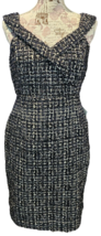 Lulus On Fifth Avenue Mini Dress Navy Blue Off-the-Shoulder Wool Blend Size L - £29.60 GBP