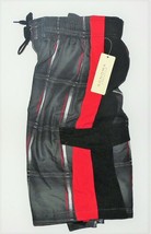 Sonoma Mens Swimming Swim Trunks Board Shorts Black Red White Size Large NWT - £11.19 GBP