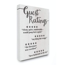 Stupell Industries Five Star Bathroom Funny Word Black and White Wood Textured D - $49.99