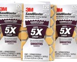 3 Ct 3M 120 Medium SandBlaster Pro Lasts 5X Longer Ultra Flexible Sponge... - £11.80 GBP