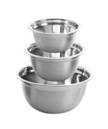 Oster Rosamond 3 Piece Stainless Steel Mixing Bowl Set in Silver - $52.51 CAD