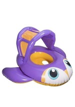 Sun Canopy Baby Boat Pool Float Age 9-24 Months Purple Penguin - £13.23 GBP
