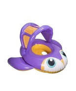 Sun Canopy Baby Boat Pool Float Age 9-24 Months Purple Penguin - $15.99