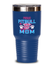 Dog Mom Tumbler Proud Pitbull Mom Blue-T-30oz  - £24.81 GBP