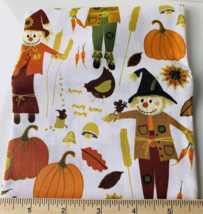 Scarecrow Thanksgiving Fabric Gill Eaggleston Mushroom 100% Cotton 1/2 yd x 44&quot; - £7.48 GBP