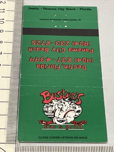Primary image for Matchbook Cover Buster’s World Famous Bar & Grill  Destin, FL gmg  Unstruck