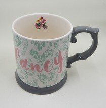 Katie Alice Blooming Fancy Tankard Coffee Tea Mug Floral White Pink Grey... - $24.95