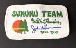 Vtg (John) Sununu Team Patch With Thanks Embroidered Signature 1983-1989 NH - $16.00