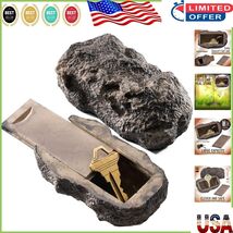 2-Pack Realistic Fake Rock Key Holder - Weatherproof Outdoor Storage Sol... - $26.32
