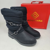 Dream Pairs Oussue Women&#39;s Winter Boots black Side Zip Casual Warm Size 8 M - $64.87