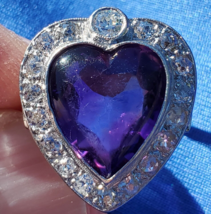 Antique Diamond Amethyst Engagement Ring Rare Victorian Deco Setting 14k... - $4,256.01