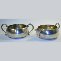 Silverplate 1920&#39;s Sugar And Creamer Set Benedict #148 Made in Canada - £15.76 GBP