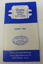 Advertising Notebook Union Manufacturing Ultra Die Sets March 1962 - $18.95