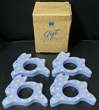 Avon Gift Collection 4 Springtime Easter Bunny Rabbit Napkin Rings Boxed - £5.46 GBP