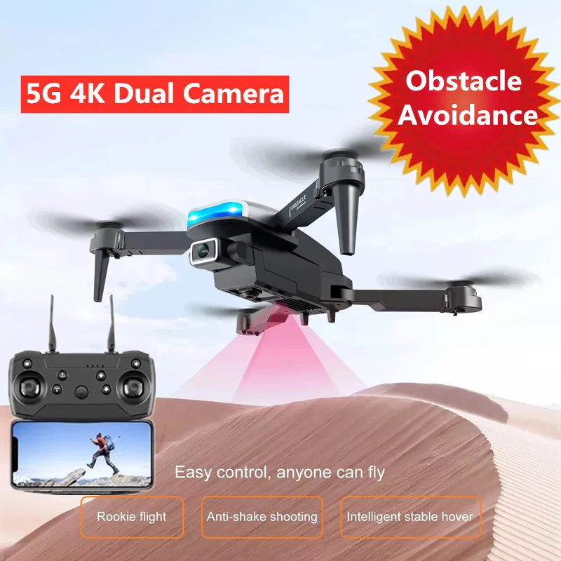 New Mini Pocket RC Drone 4k HD Dual Camera With Infrared Three-Side Obst... - £50.64 GBP+