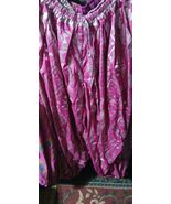 SILVER ON PINK ASSUIT PRINT TRIBAL GYPSY BOHEMIAN DELUXE ATS GYPSY PANTA... - $124.22 CAD