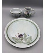 Vtg Hand Painted Buchan Stoneware Thistle Creamer Sugar Bowl Plate Scotland - $734.88 MXN