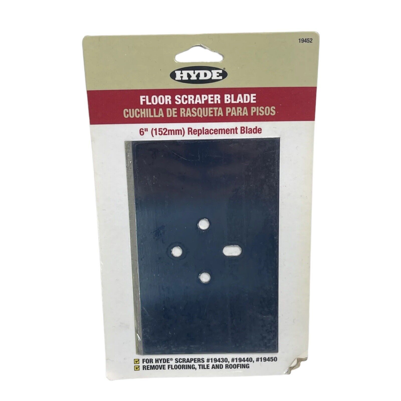 HYDE FLOOR SCRAPER REPLACEMENT BLADE 6&quot; 19452 NOS - $5.90