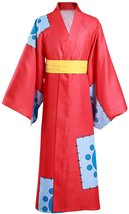 ZYHCOS Adult Red Kimono Bathrobe Deluxe Cloak Cosplay Costume (Mens-XX-Large) - £37.11 GBP