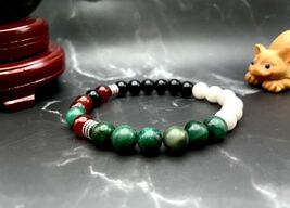 Palestine Handmade Flag Color Gemstone Beaded Bracelet, Men's and Women's - $26.12