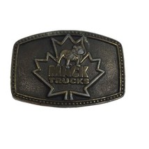 Vintage Mack Trucks Brass Buckle Bulldog Canadian Maple Leaf Trucker Ships ASAP! - £22.82 GBP