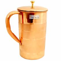 Prisha India Craft ® Pure Copper Water Jug Drinkware Tableware Pitcher for Ayurv - £34.64 GBP