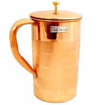 Prisha India Craft ® Pure Copper Water Jug Drinkware Tableware Pitcher for Ayurv - £34.67 GBP