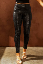 Adelaide Shiny Leopard Textured Leggings - $19.19