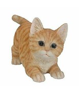 Realistic and Playful Orange Tabby Kitten Collectible Figurine 8&quot; Tall Cat - $45.09 CAD