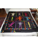 UNIQUE Embellished &quot;KARMA&quot; Embroidered Patchwork QUILT Wall Hanging  - 5... - £39.11 GBP