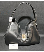Coach Smooth Leather Carlyle Black Shoulder Bag F37637 Medium Hobo Style... - €261,36 EUR