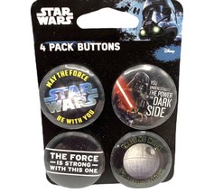 WinCraft Disney Star Wars Assorted Mini Buttons the Force Darkside - £11.23 GBP