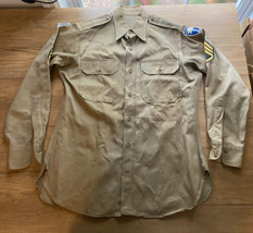Vintage South Carolina National Guard Military Uniform Shirt w/ Palmetto... - $39.59
