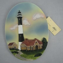 Fire Island NY Lighthouse Wall Hanging Art 3D Resin Plaque History on Hang Tag - £9.37 GBP