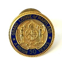 VTG Masonic Grand Lodge Maryland A Mason 50 Years Award Lapel Pin Tie Tack GRF - £10.51 GBP