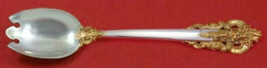 Grande Baroque Gold Accents by Wallace Sterling Ice Cream Dessert Fork Custom - £70.43 GBP