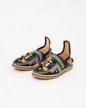 Women&#39;s Embroidered Leather Moroccan Slippers | Sustainable Babouche Foo... - £47.95 GBP