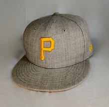 Pittsburgh Pirates New Era Genuine 59Fifty Fitted Hat - Grey Gray 7 1/4 - £11.72 GBP