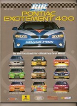 1999 Pontiac Excitement 400 Program Dale Jarrett win Nascar - $33.98