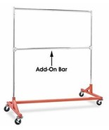 Only Hangers Commercial Grade Double Bar Rolling Z Rack with Nesting Ora... - $117.58