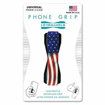LoveHandle Cell Phone Grip American Wavy Flag Love Handle Sling USA Strap Holder - £10.89 GBP