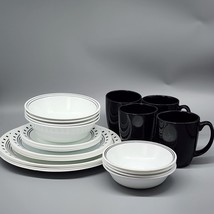 Corelle City Block 24-Pc Dinnerware Set W/Salad Plates And Berries Bowls - $3,540.53 MXN