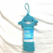 New Microfiber Hand towel Wash cloth April Shark Blue  Fun - £4.38 GBP