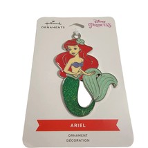 Disney Ariel The Little Mermaid Flat Metal Christmas Ornament Hallmark 2021 - £18.85 GBP